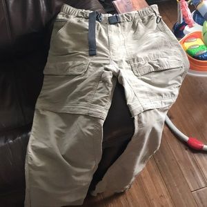 North face men’s pants that can unzip to shorts